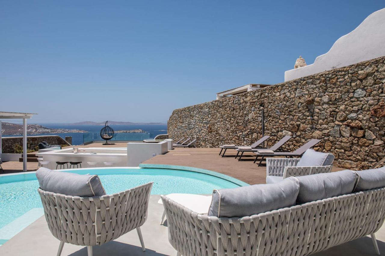 Villa In Mykonos - 6 Bedroom - 1Km From Mykonos Town - Infinity Pool - Sunset View Dış mekan fotoğraf