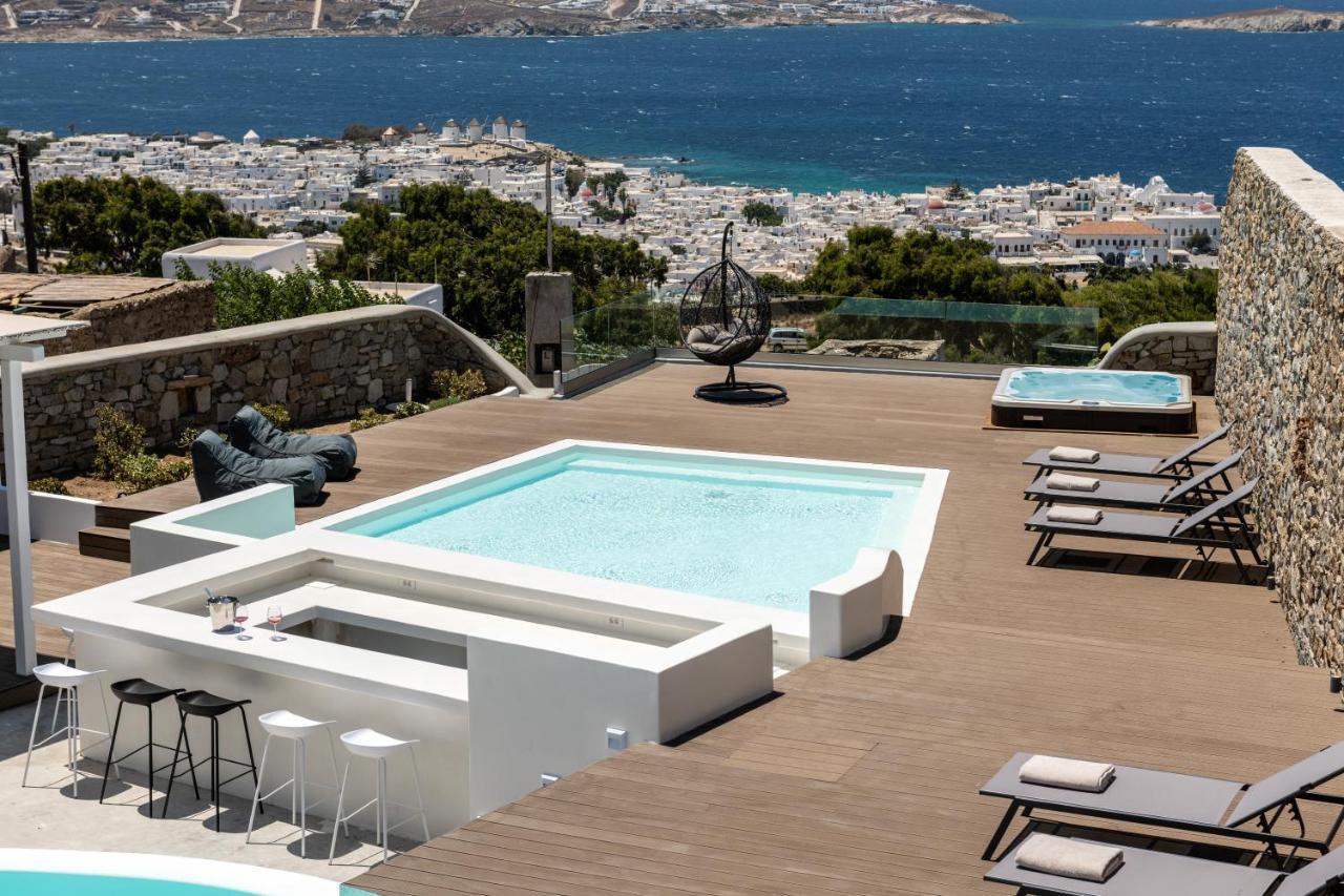 Villa In Mykonos - 6 Bedroom - 1Km From Mykonos Town - Infinity Pool - Sunset View Dış mekan fotoğraf